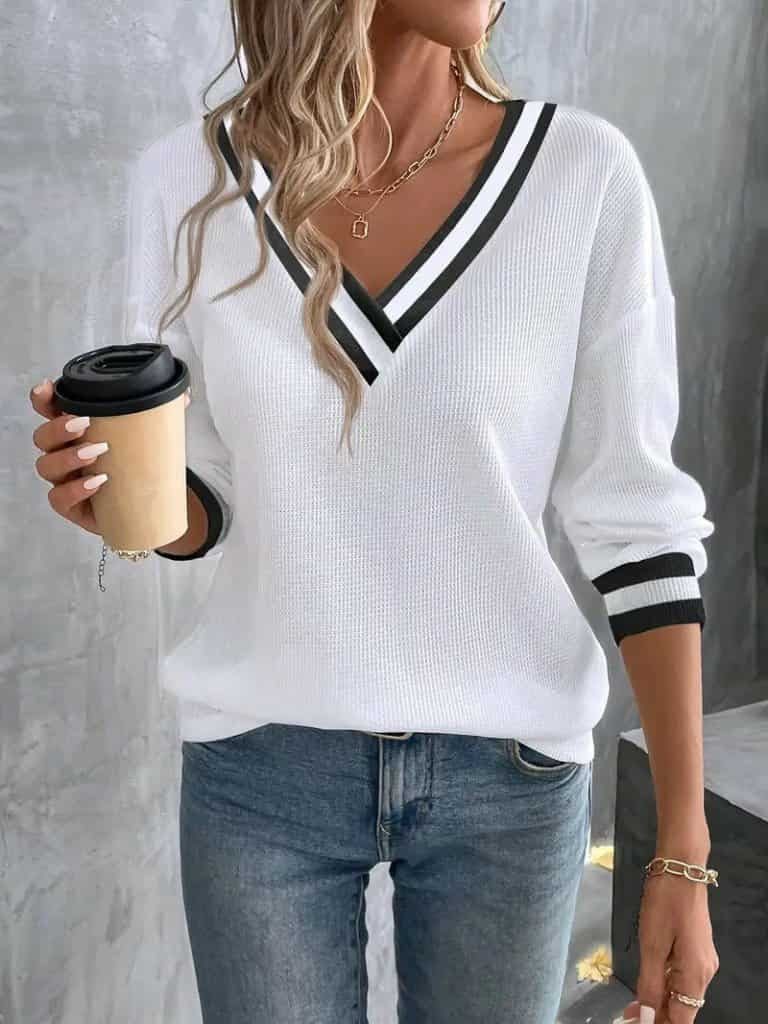 Langermabolur -V-hálsmál