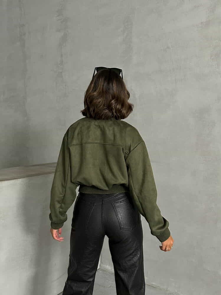 Rúskinnsjakki stuttur