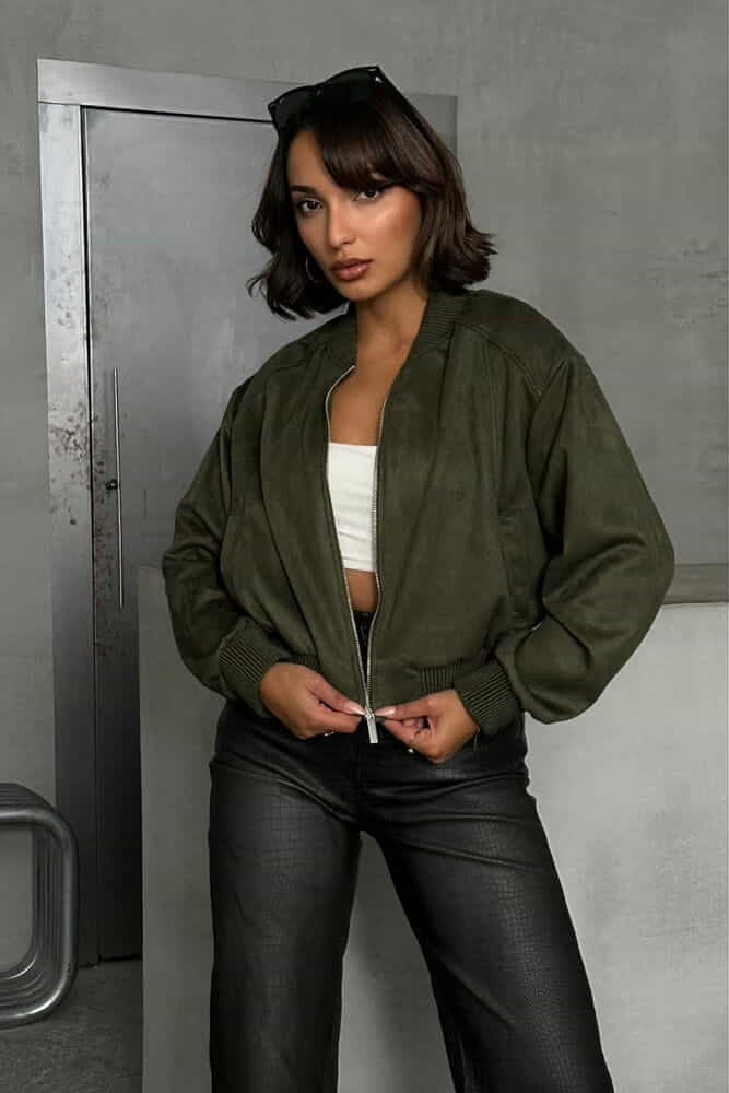 Rúskinnsjakki stuttur