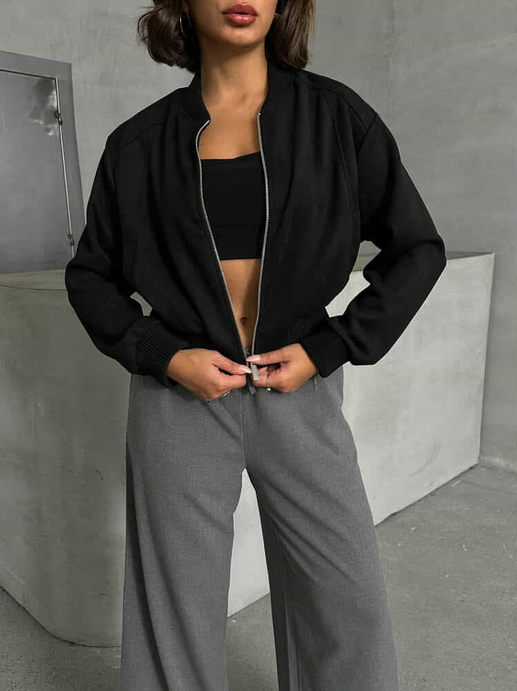 Rúskinnsjakki stuttur