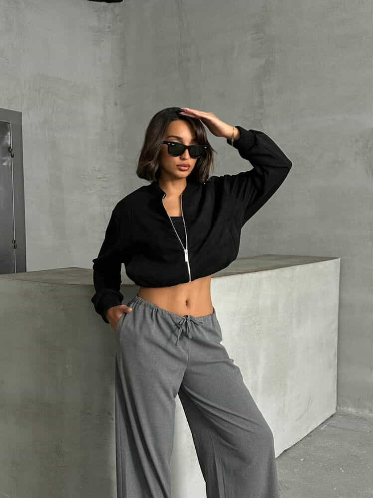 Rúskinnsjakki stuttur