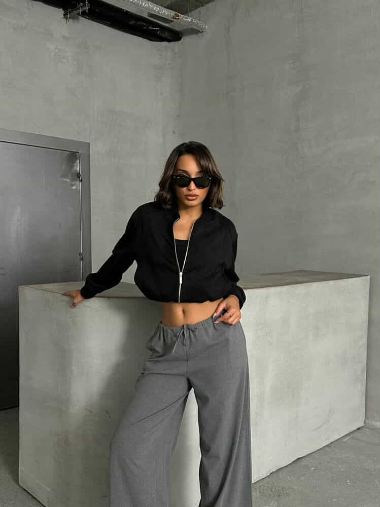 Rúskinnsjakki stuttur