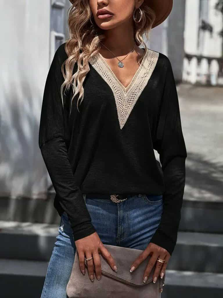 Langermabolur V-halsmál