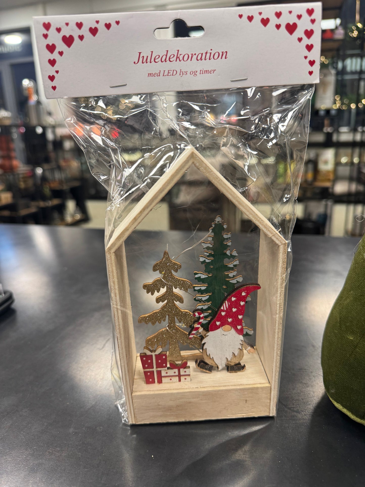 Jólatréhús með ledljósi