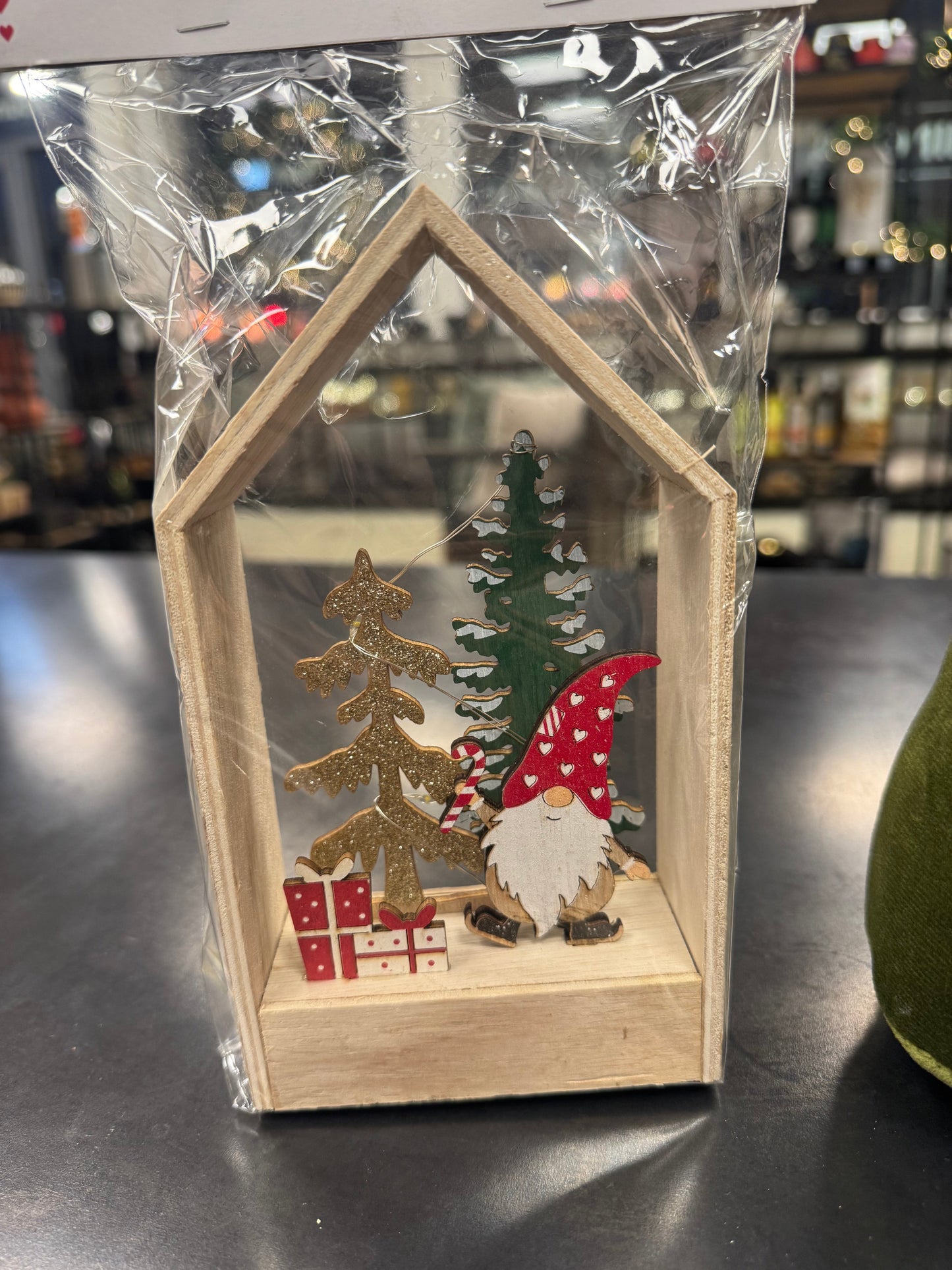 Jólatréhús með ledljósi