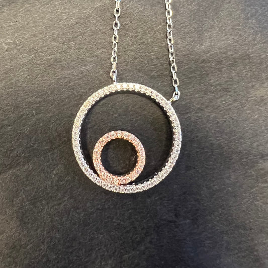 Silfur og Rose gold hringir